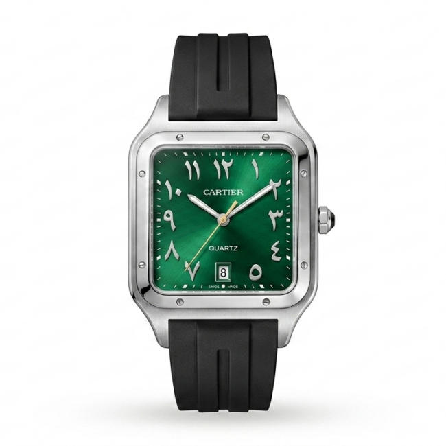 ساعة cartier مغناطيسية - اخضر واسود