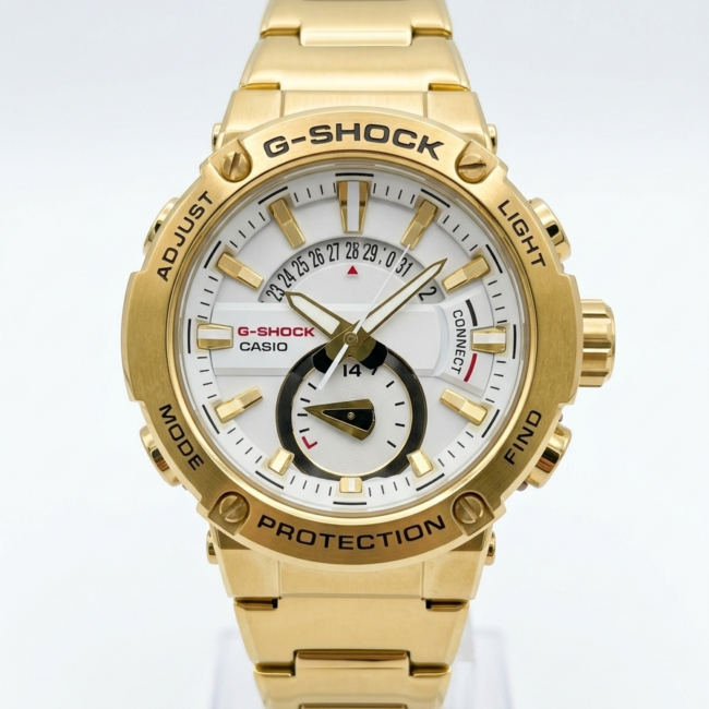 ساعة Casio G-Shock G-Steel - Gold & white