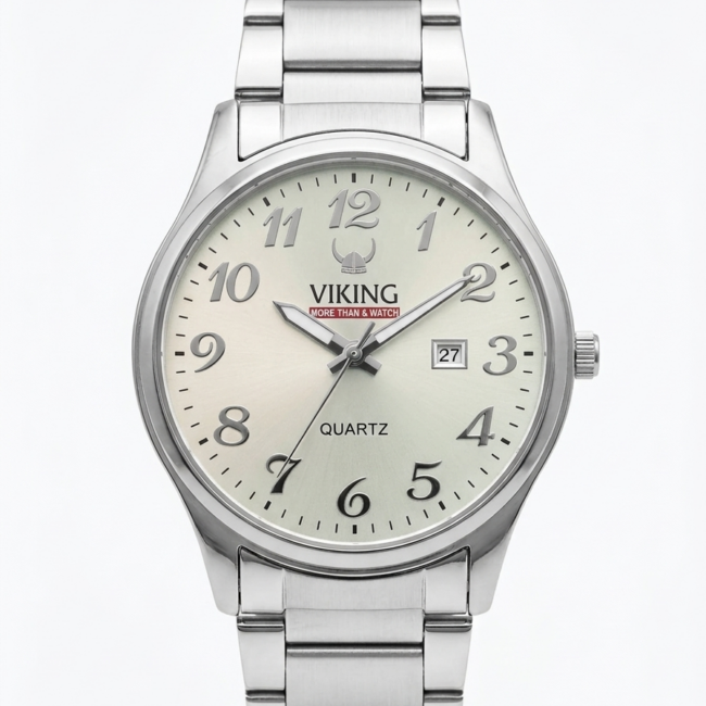 ساعة Viking - white