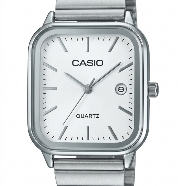ساعة Casio LTP رجالي - Silver & White