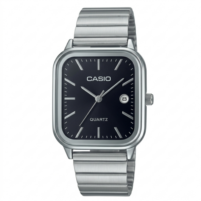 ساعة Casio LTP رجالي - Silver & Black