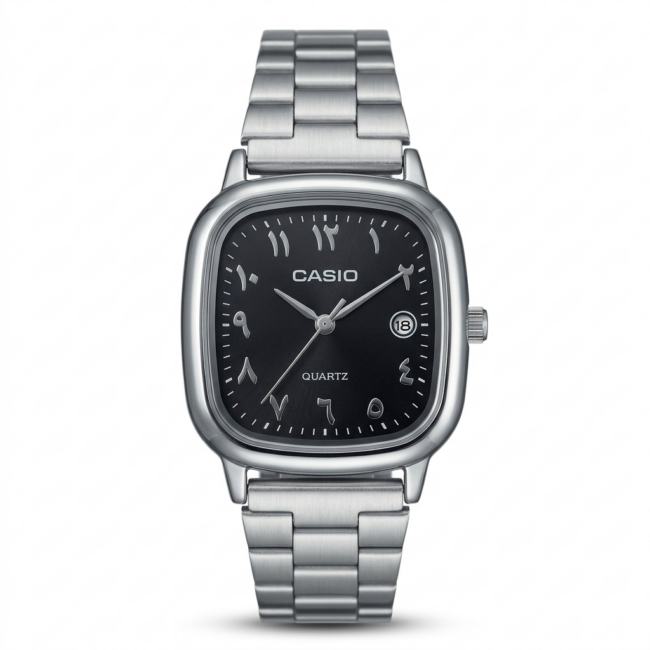 ساعة Casio Tank حريمي - White & Black