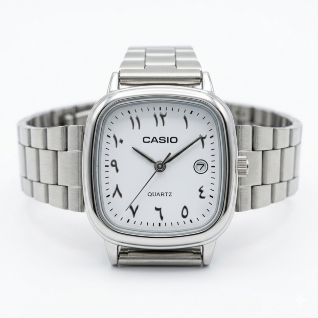 ساعة Casio Tank حريمي - White