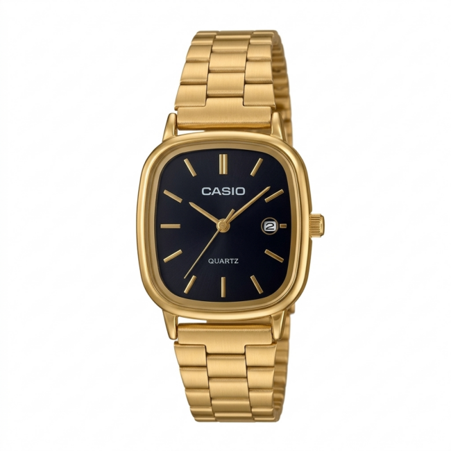 ساعة Casio LTP-V007 حريمي#2 - Gold & Black