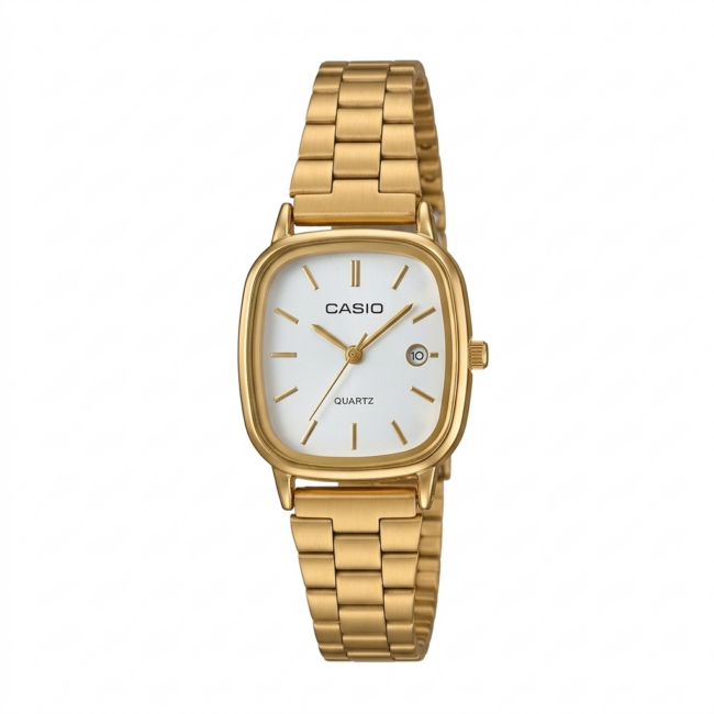 ساعة Casio LTP-V007 حريمي#2 - Gold & White