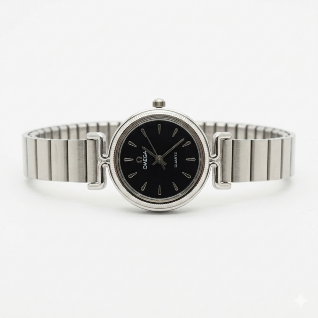 ساعة Omega De Ville (Vintage Ladymatic Style) - Black