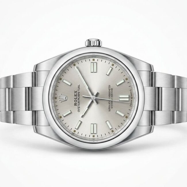 ساعة  Rolex معدن فضي - white 🤍